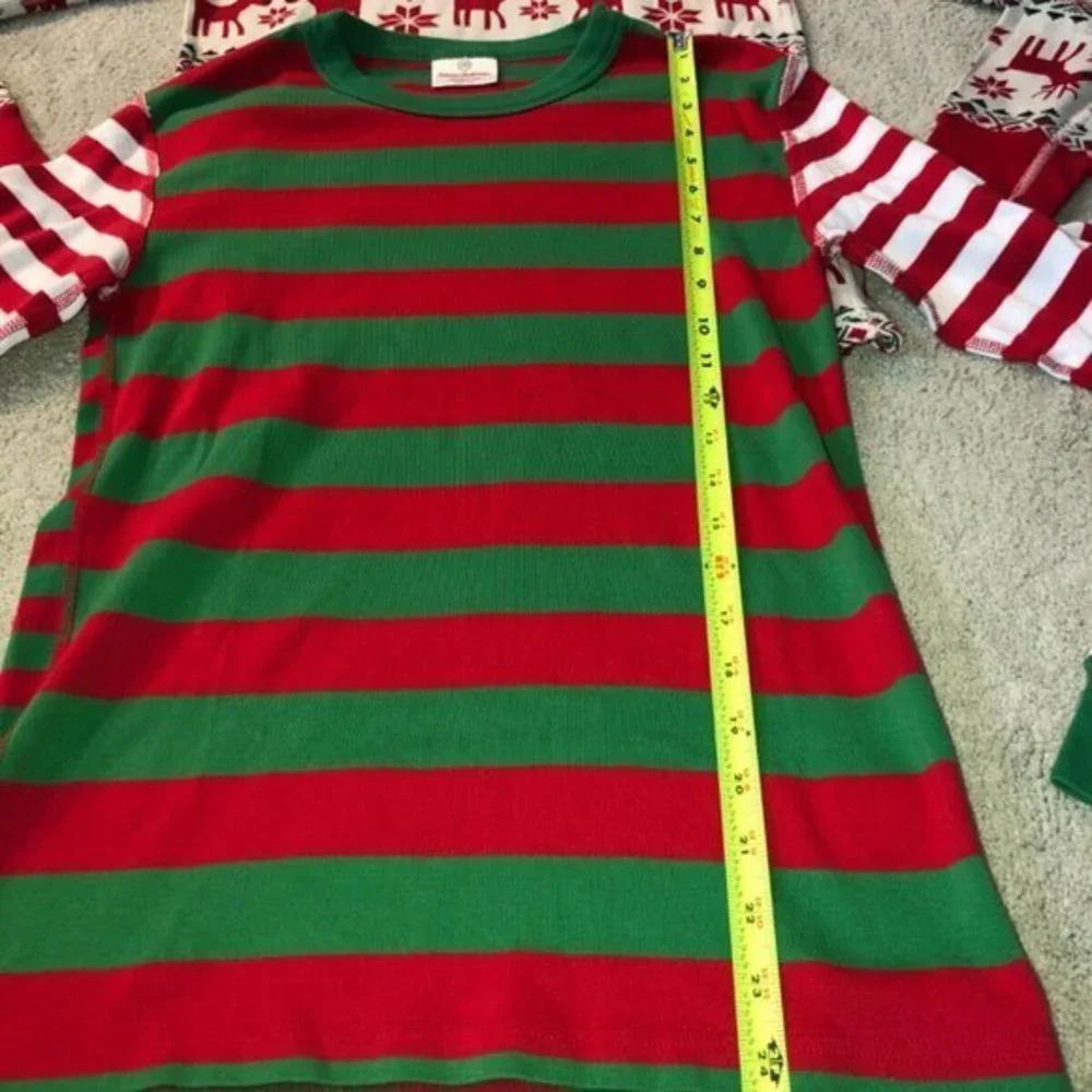 Hanna Andersson‎ Christmas Holiday Women’s XS Pajama Top Set Reindeer Striped